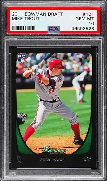 Mike Trout Autographed Rookie Cards Soaring