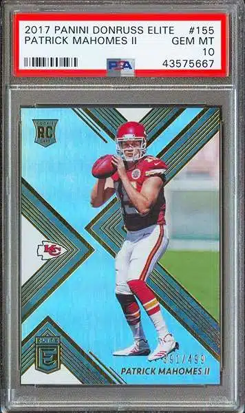 2017 Panini Donruss Patrick Mahomes II #327 Rookie RC PSA 10 GEM