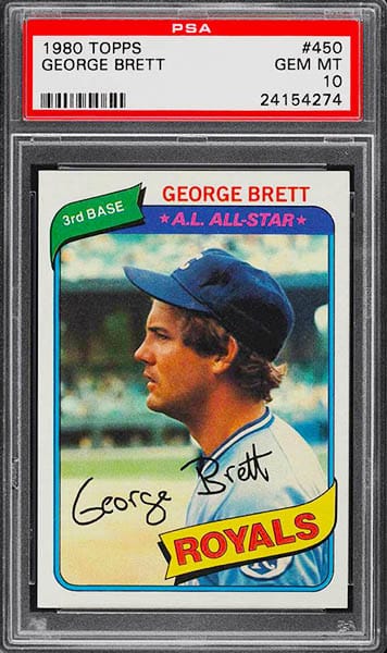 1980 Topps George Brett #450 graded PSA 10