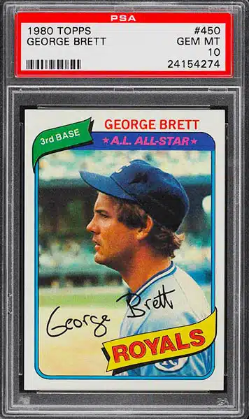 Sold at Auction: 1975 Topps George Brett Rookie Card - Low grade