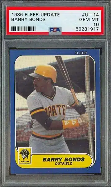 1986 Topps Traded #11t Barry Bonds Rookie Baseball Card Psa 8 Nm