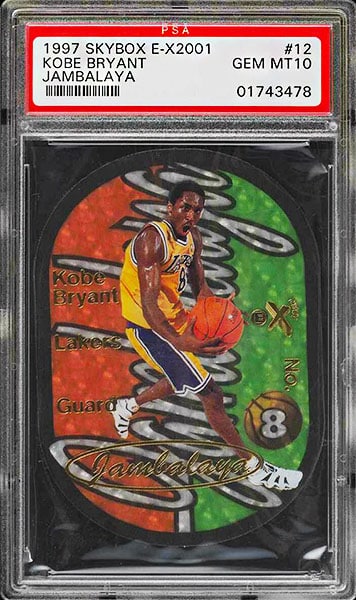 1997 Skybox E-X2001 Jambalaya Kobe Bryant Basketball card #12 graded PSA 10