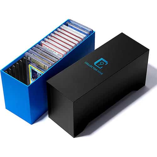 Slotted graded card storage box