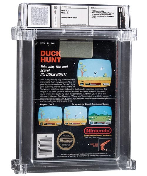 1985 NES Nintendo games Duck Hunt (USA) Sealed Video Game (Mid Production) back – Wata 9.6/A+.jpg