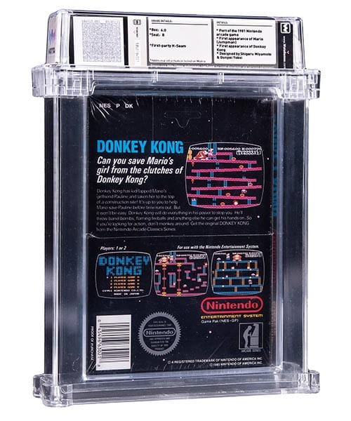1986 Nintendo NES Game Donkey Kong sealed video game graded WATA 6 back