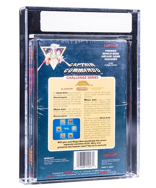1987 NES Nintendo game Mega Man (USA) Sealed Video Game (back) - VGA NM+ 85+