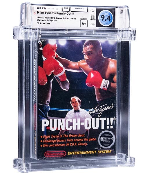 1987 NES Nintendo (USA) "Mike Tyson's Punch-Out!!" Round SOQ (Early Production) Rev A Sealed Video Game (front) - WATA 9.4/A+