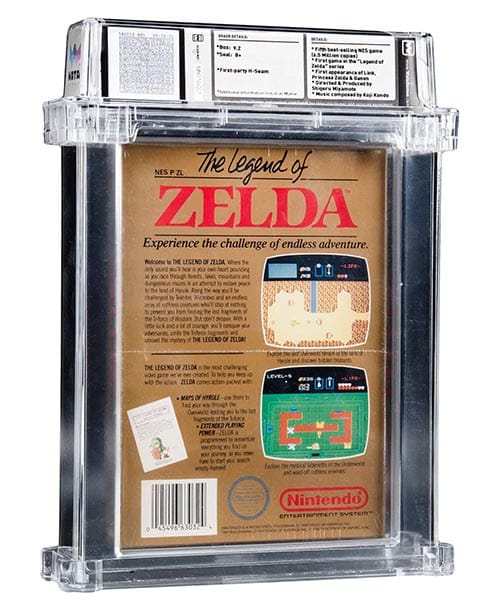 1987 Nintendo NES game The Legend of Zelda 1st edition sealed video game (back) WATA 9.2