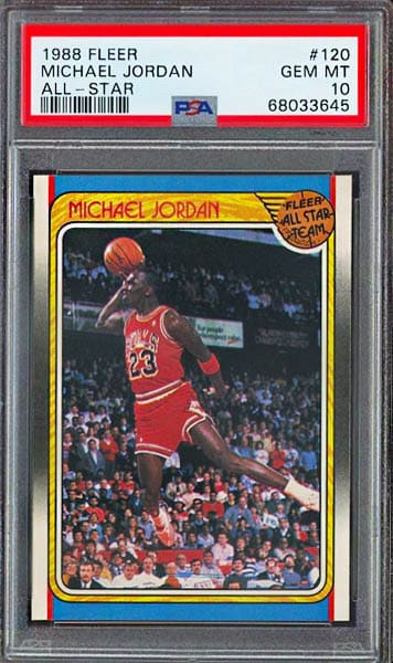 1988 Fleer All-Star Michael Jordan basketball card #120 graded PSA 10