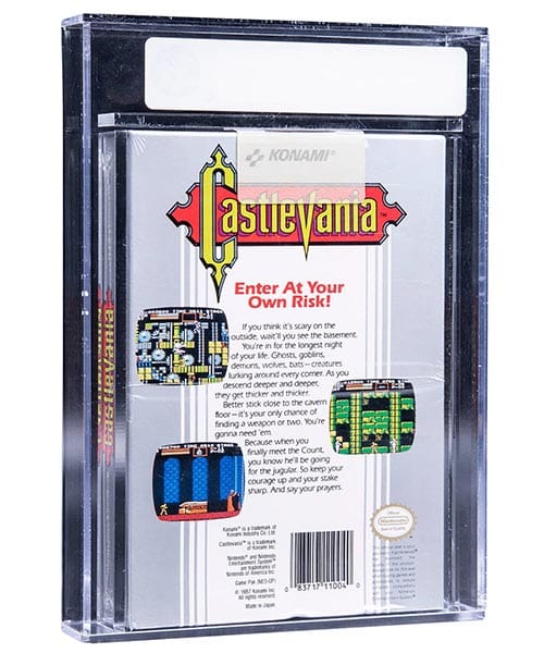 1988 Nintendo NES Game Castlevania sealed video game graded VGA 85 NM backside