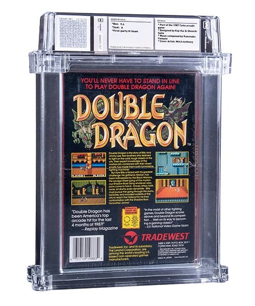 1988 Nintendo NES Game Double Dragon sealed video game graded WATA 9.4 (backside)