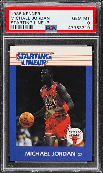 1988 Starting Lineup Michael Jordan basketball card graded PSA 10