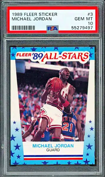 1989 NBA Hoops All Star Game Michael Jordan #21 PSA 8 NM-MT