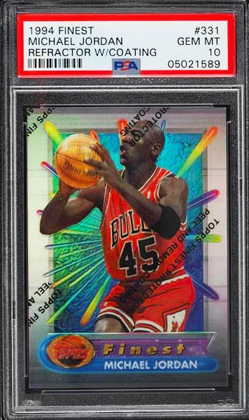 1994 Finest Michael Jordan refractor card #331 graded PSA 10