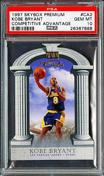 1997 Skybox Premium Competitive Advantage rare Kobe Bryant basketball card graded PSA 10