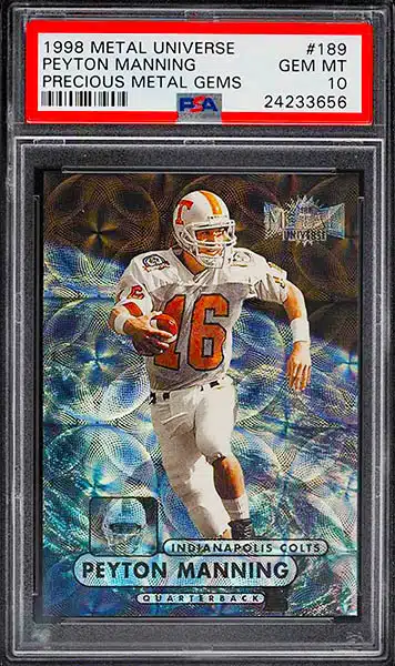 Top 25 Peyton Manning Rookie Cards - Price Guide & Values