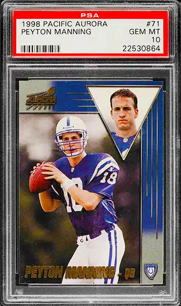 : 1998 Topps Football #360 Peyton Manning Rookie Card :  Collectibles & Fine Art