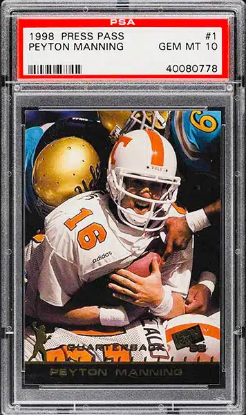 Peyton Manning Rookie Cards on   – Most Watched! – Wax Pack Gods