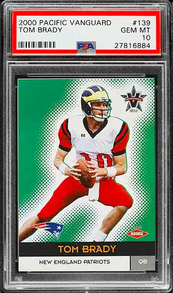 2000 Pacific Revolution Tom Brady Rookie Card #128 PSA 10 RC #D/300  Patriots