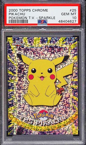 2000 Pokemon Topps Chrome Series 1 Sparkle Pikachu #25 PSA 10