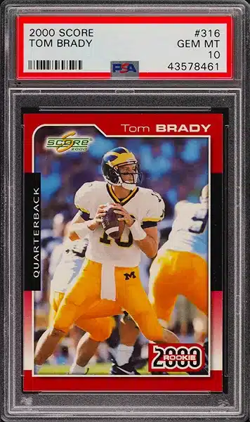 2000 Score Football Tom Brady ROOKIE RC #316 PSA 10 GEM MINT