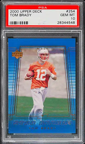 Slabbed and Graded 2000 Pacific#403 Tom Brady Rookie Card GEM MINT 10 BCCG  - Big Time Bats