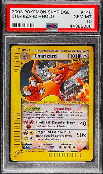 2003 Pokemon Skyridge Charizard holo #146 graded PSA 10