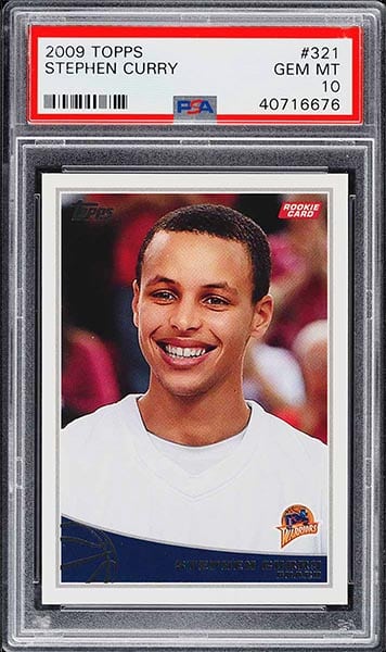 2009 Topps Stephen Curry rookie card #321 graded PSA 10