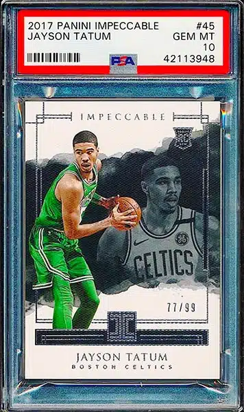 Lot - 2017 Panini Black Friday Materials Jayson Tatum Rookie #M-JT