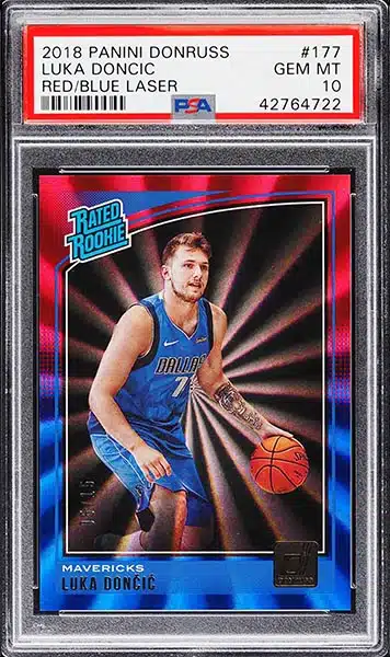 Luka Doncic RARE PURPLE WAVE REFRACTOR PRIZM INVESTMENT CARD SSP