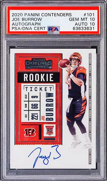 Joe Burrow Cards Hot List, Most Popular Rookies, Valuable Autos