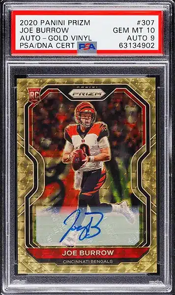 PSA 10 GEM-MT Joe Burrow 2020 Leaf Hype #30A Rookie Card Gold #14/25 —  Rookie Cards