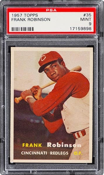 1957 Topps Frank Robinson rookie baseball card #35 graded PSA 9