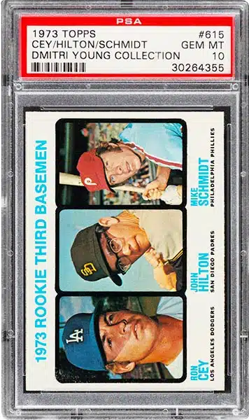 1973 Topps Mike Schmidt - Rookie 3rd Basemen #615 PSA Mint 9