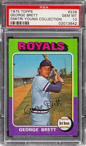 Sold at Auction: 1975 TOPPS GEORGE BRETT #228 RC SGC 5