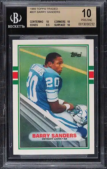 1989 Topps Traded Barry Sanders ROOKIE #83T BGS 10 PRISTINE