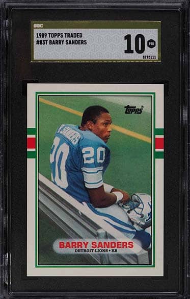 1989-Topps-Traded-Barry-Sanders-ROOKIE-RC-83T-SGC-10-PRISTINE-GOLD-LABEL