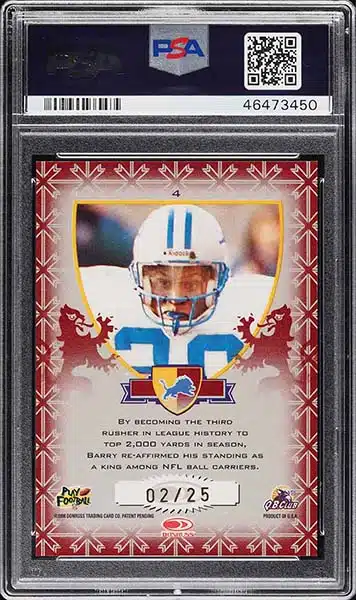 Barry Sanders Cards Baseball Cards Set checklist, prices, values