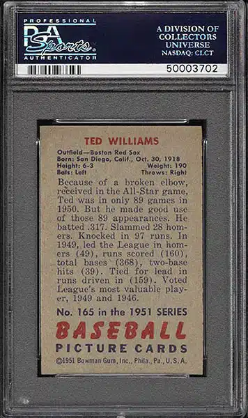 1989 ted williams Values - MAVIN