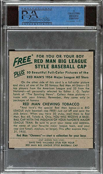 1954 RED MAN TOBACCO ROY CAMPANELLA CARD #13
