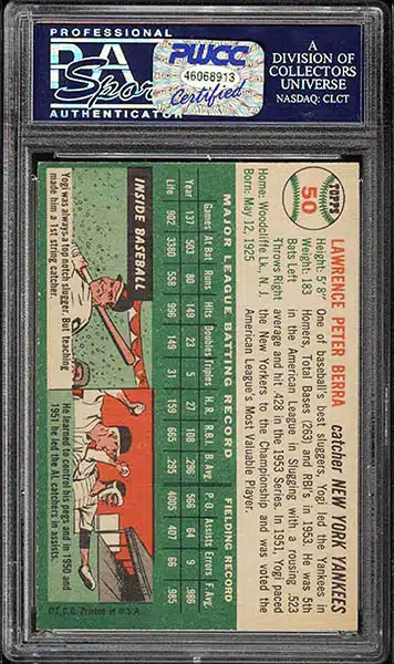 1953 Topps #104 Yogi Berra Yankees HALL-OF-FAME 1.5 - FAIR B53T 02