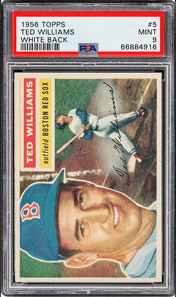 1956 Topps Ted Williams baseball card #5 graded PSA 9