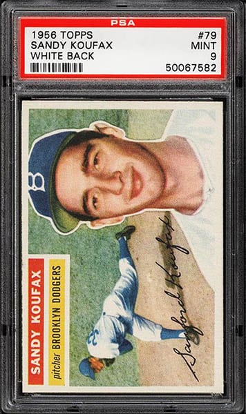 1956 Topps Sandy Koufax baseball card #79 graded PSA 9