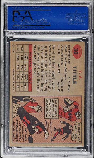 1957 TOPPS Y.A. TITTLE #30