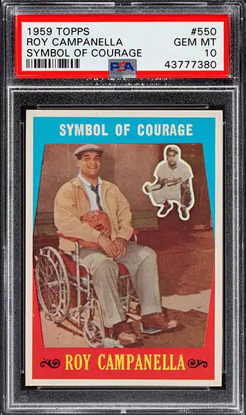  1961 Topps # 480 Most Valuable Player Roy Campanella