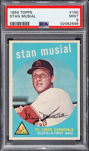 1959 Topps Stan Musial baseball card #150 graded PSA 9