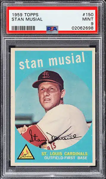 Stan Musial / 9 Different Baseball Cards featuring Stan Musial