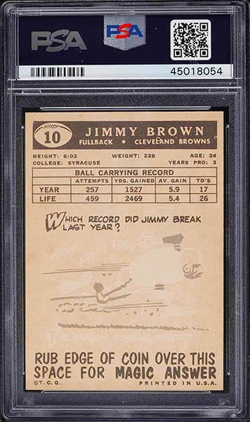 1959 Topps Jim Brown #10
