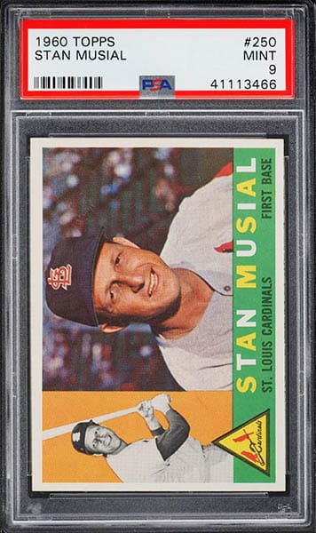 1960 Topps Stan Musial baseball card #250 graded PSA 9