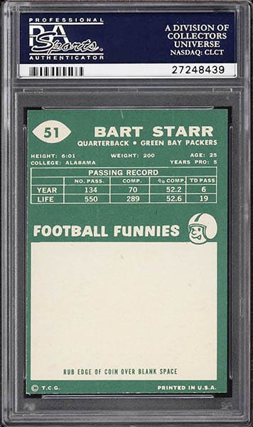 1960 Topps Bart Starr card #51